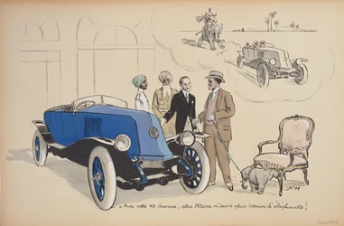 Karikatur des Maharaja Jagatjit Singh von Kapurthala, 1923